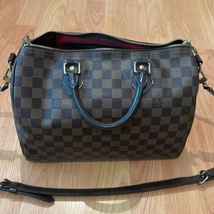 LV speedy 30 Bandouliere  canvas brown Damier Ebene satchel